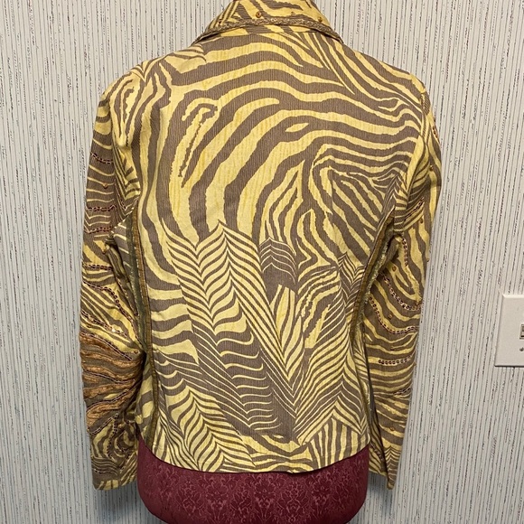 Sandy Starkman American Western Boho Textured Style Blazer Size Medium Vintage - Picture 7 of 14